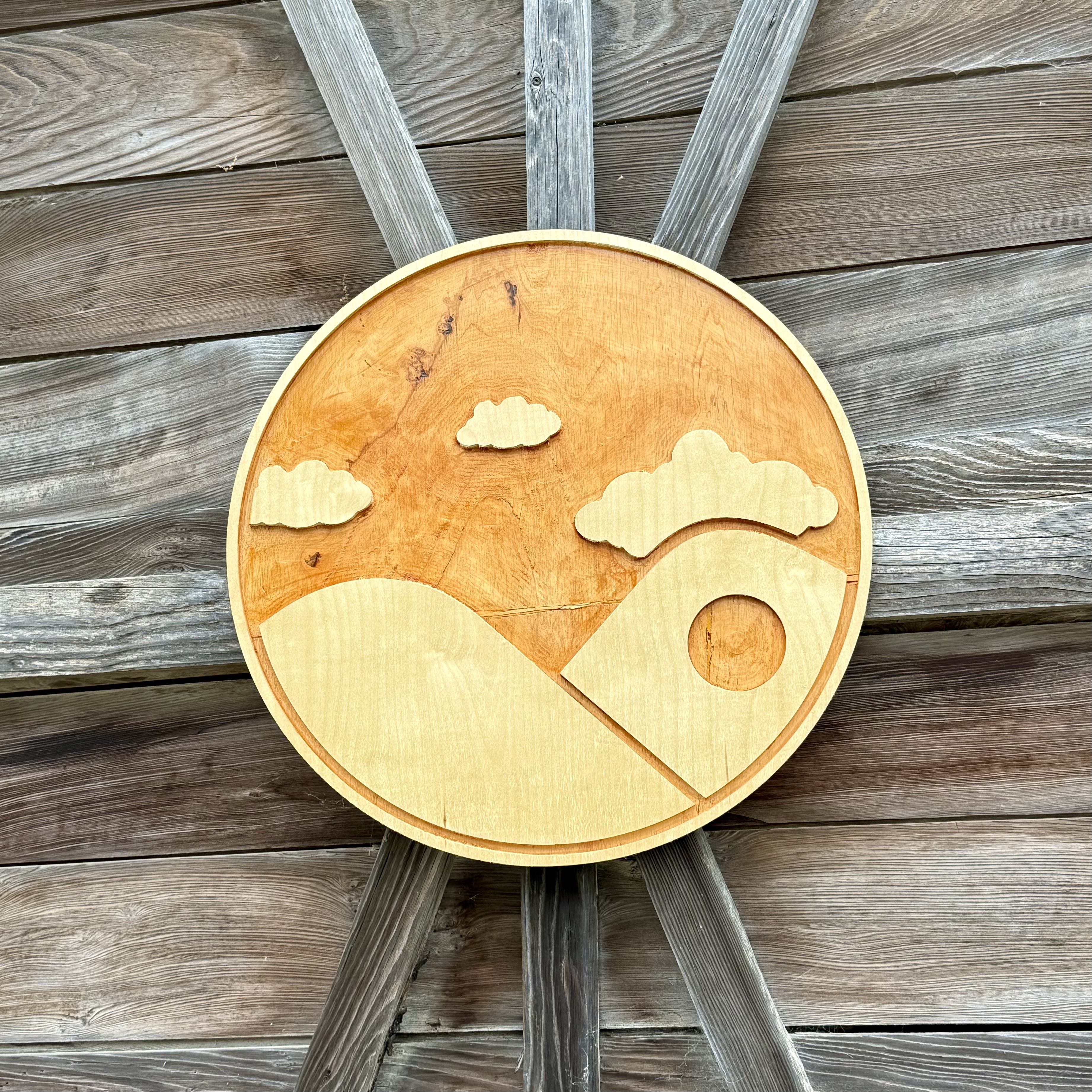 Fancy NBPy logo carved out of wood